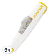 플러스 수정테이프 WH-605, 옐로우, 6개