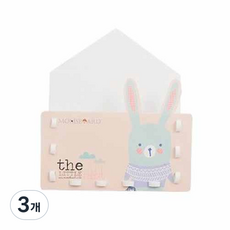 맘스보드 자석 펜꽂이 리틀래빗, 혼합색상, 3개