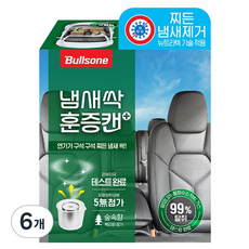 불스원 냄새싹 훈증캔 플러스 에어컨히터 차량실내 탈취제 숲속향 본품, 5g, 6개