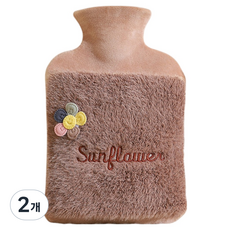 솔르 따듯한 온수팩 세련된 온수팩 온수물주머니 브라운 1L 28 x 17.5 x 2 cm, 2개