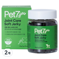 펫세븐 강아지 관절 케어 소프트 져키 90g, 2개, 뼈/관절강화, 90정