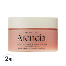 아렌시아 프레시 클라우드 바디 앤 스칼프 스크럽 라벤더 앤 페어, 260g, 2개
