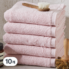 SOFT TOUCH Bath&Living 無螢光劑30支棉野餐毛巾 120g, 10條, 粉色