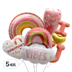 메리벨르 발렌타인데이 대형 풍선 세트, 혼합, 5세트
