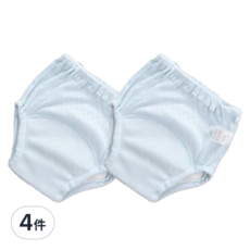 Bebehome居家生活 6層紗紗布學習褲/透氣親膚尿布褲 14~23kg, 藍色, 4件
