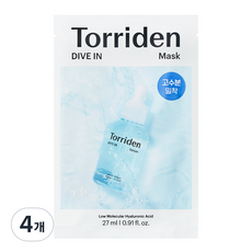 토리든 저분자 히알루론산 마스크, 1개입, 4개