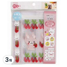 토루네 프린트 체크봉투 토끼 P2999, 8개입, 3개