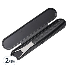 Living&Do不鏽鋼舌苔刷盒組 黑色, 2組