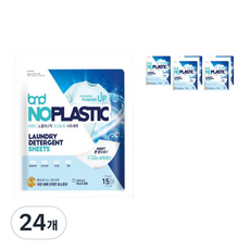 노플라스틱 초고농축 시트세제, 24개, 15매