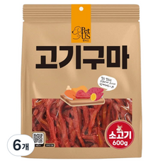 펫어스 강아지 고기구마, 600g, 6개, 소고기