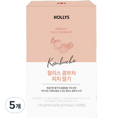 할리스 콤부차 피치 딸기, 5g, 20개입, 5개