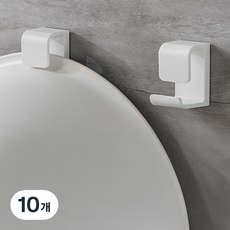 高氏家 簡潔免鑽孔浴室臉盆掛架, 白色, 10個