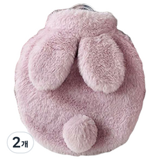 솔르 귀여운 온수팩 온수물주머니 퍼플 700ml 원형 17 x 22 x 2 cm, 2개