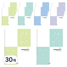 PENPIA 2000 線圈四格數學筆記本, 30個, 隨機出貨