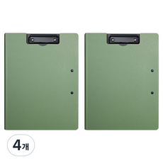 Saenghwaleobgeulyeonguso 雙向附蓋式A4板夾, 綠色, 4個