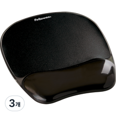 펠로우즈 마이크로밴 크리스탈 젤 마우스패드, 블랙, 3개