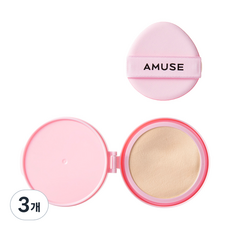 AMUSE 듀 파워 쿠션 리필 15g, 1.5 내추럴, 3개