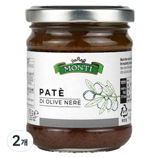 MONTI 黑橄欖醬, 2個, 180g