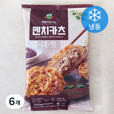 부엉이돈가스 멘치 카츠 (냉동), 320g, 6개