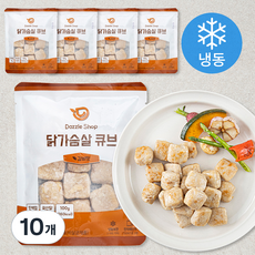 다즐샵 닭가슴살 큐브 갈비맛 (냉동), 100g, 1개입, 10개