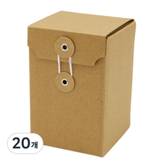 도나앤데코 아일렛 답례품 포장 상자 3호, 크라프트, 20개