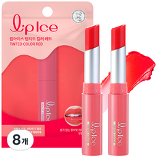 립아이스 멘소래담 틴티드 컬러 립밤, 레드, 2g, 8개