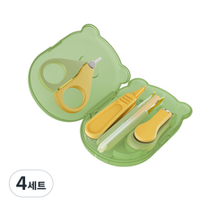 고나비 유아용 손톱깎이 6종 세트, 그린, 4세트