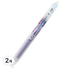 CROWN 前端可擦3色原子筆 0.48mm, 2個, 透明