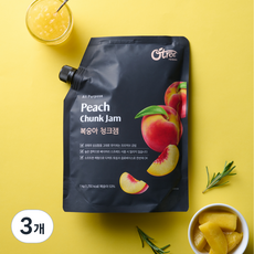 오트리 복숭아 청크잼, 1kg, 3개