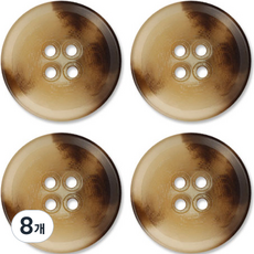Button King 東大門鈕扣王 高級霧面大衣開襟衫鈕扣 米色 25mm, 8個, 馬卡龍 BG