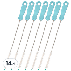 hibee 吸管清潔刷, 14個, 天藍色