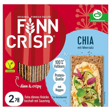 FINN CRISP 薄脆餅乾 奇亞籽 & 海鹽, 2個, 195g