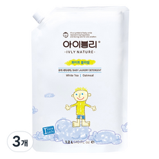 IVLY NATURE Aiblilnature燕麥成分嬰兒洗衣精 白花香 1.2L, 3個