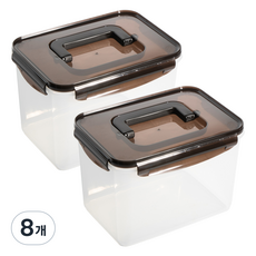 나누담 손잡이 음식보관 밀폐용기 반찬통 3.7L, 8개, 단품
