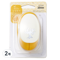 ReZo 모양펀치 25mm, 나무3, 2개