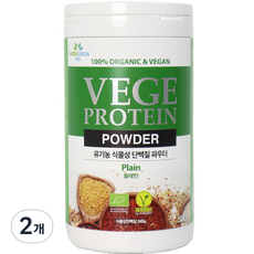 植物性高蛋白奶昔粉 原味, 500g, 2個