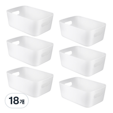 코멧 다용도 수납 바스켓 M, 화이트, 18개