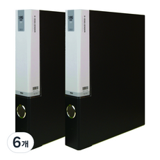 마이다스 D링 합지 바인더 인덱스형 3공 A4 3cm, 흑색, 6개