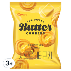 청우식품 사르르 버터쿠키, 3개, 83g