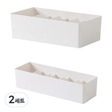 아리코 다용도 깔끔 정리함 4칸 + 5칸 세트, 화이트, 2세트