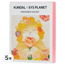 쿤달 프리미엄 인센시브 퍼퓸드 샤쉐 웜 로지 본품 3p, 45g, 5개, 웜로지