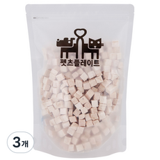펫츠플레이트 반려동물 트릿 동결건조간식, 치킨, 300g, 3개