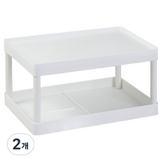 塑膠收納層架 2層, 2個, 單一顏色