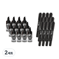 monAmi 麥克筆 方形筆尖 12入+油性麥克筆 Twin 109 12入組, 黑色 (Bottle Magic), 黑色 (Twin Magic), 2套