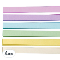 Miso-roun 活動雙面星星摺紙多用途紙 馬卡龍色 540張組合, 4套, 6色