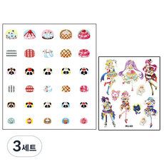 크리스킨드 유아용 네일스티커 캐릭터 + 타투스티커 랜덤 발송, RKS002, 3세트