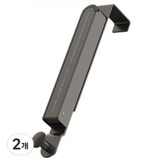 에버하우스 여행용 무타공 길이조절 도어훅 행거 FREE, 그레이, 2개