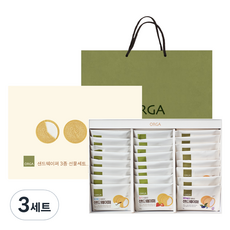 ORGA 夾心威化餅 3種 餅乾禮盒組, 3套, 優格夾心威化餅 8入 + 草莓夾心威化餅 8入 + 藍莓夾心威化餅 8入 + 提袋