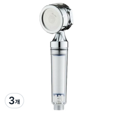 RECELL 3700 3段調節旅行用蓮蓬頭, 鉻色, 3個