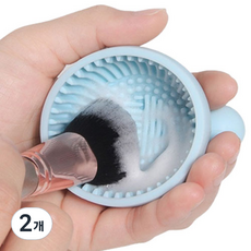 泰坦美妝刷具粉撲清潔矽膠墊, 2個, 隨機出貨